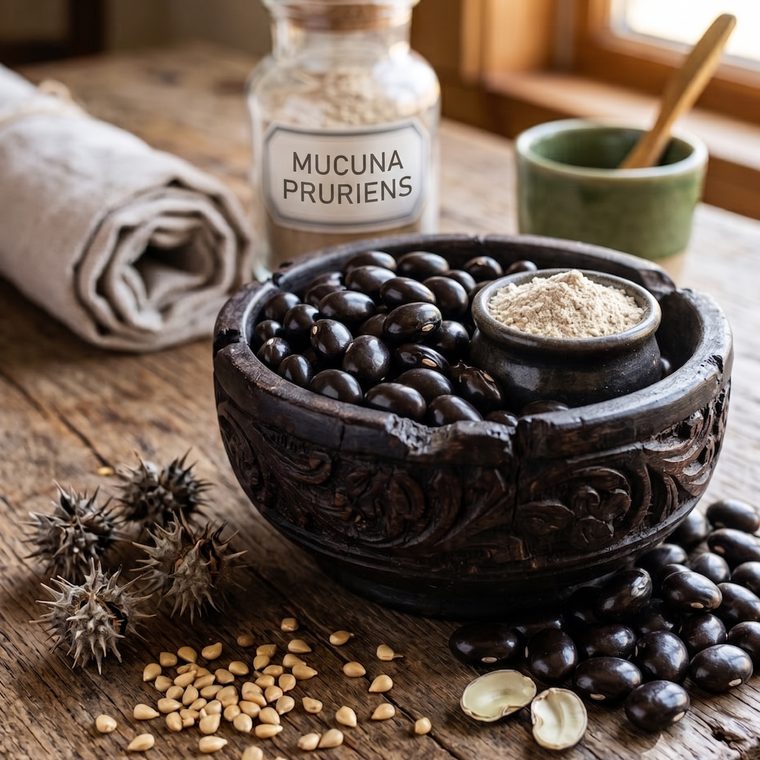 Mucuna Pruriens, raw ingredient